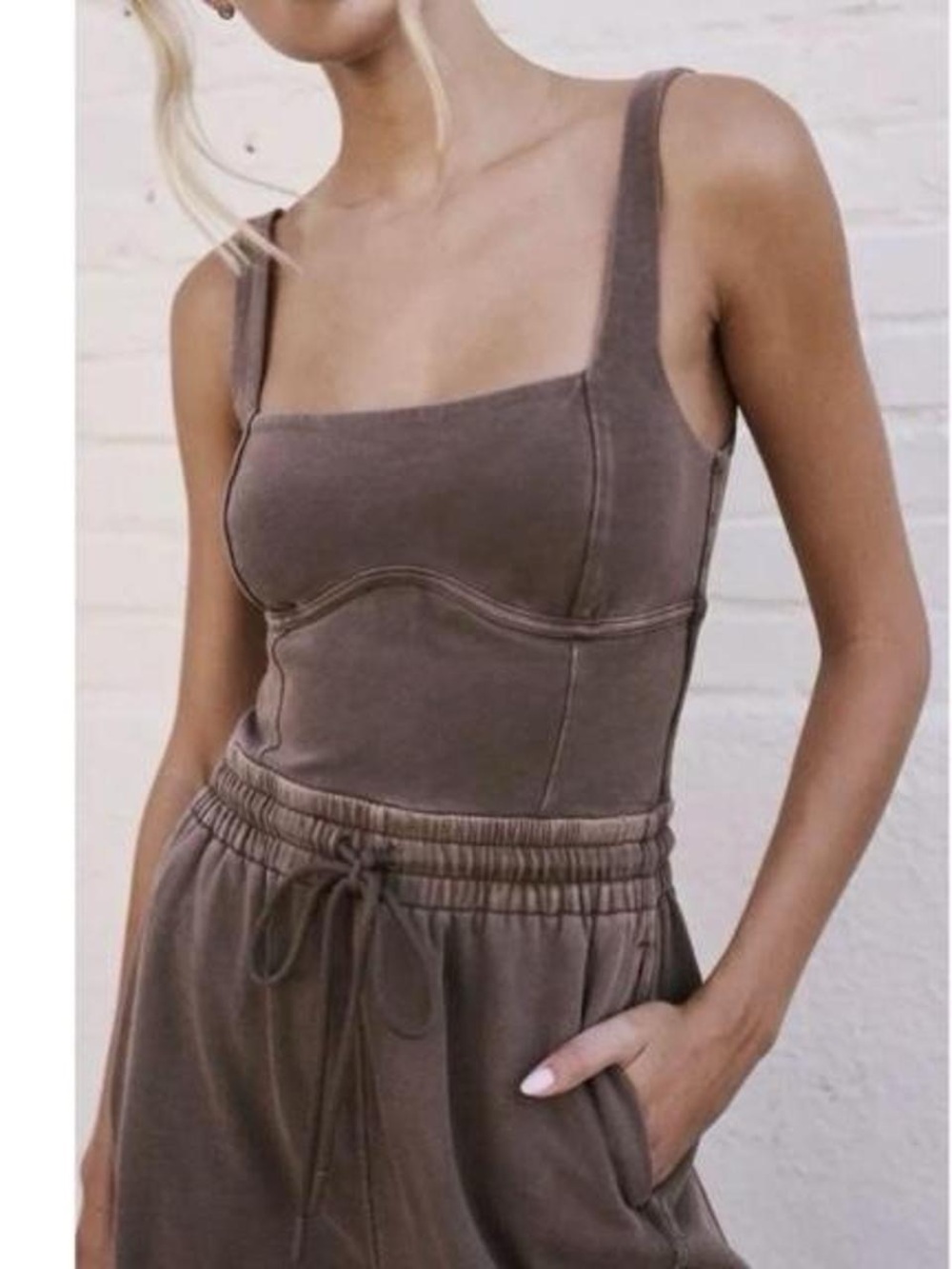 FP Movement by Free People Brown Sleeveless Jumpsuit Romper - Picture 3 of 8